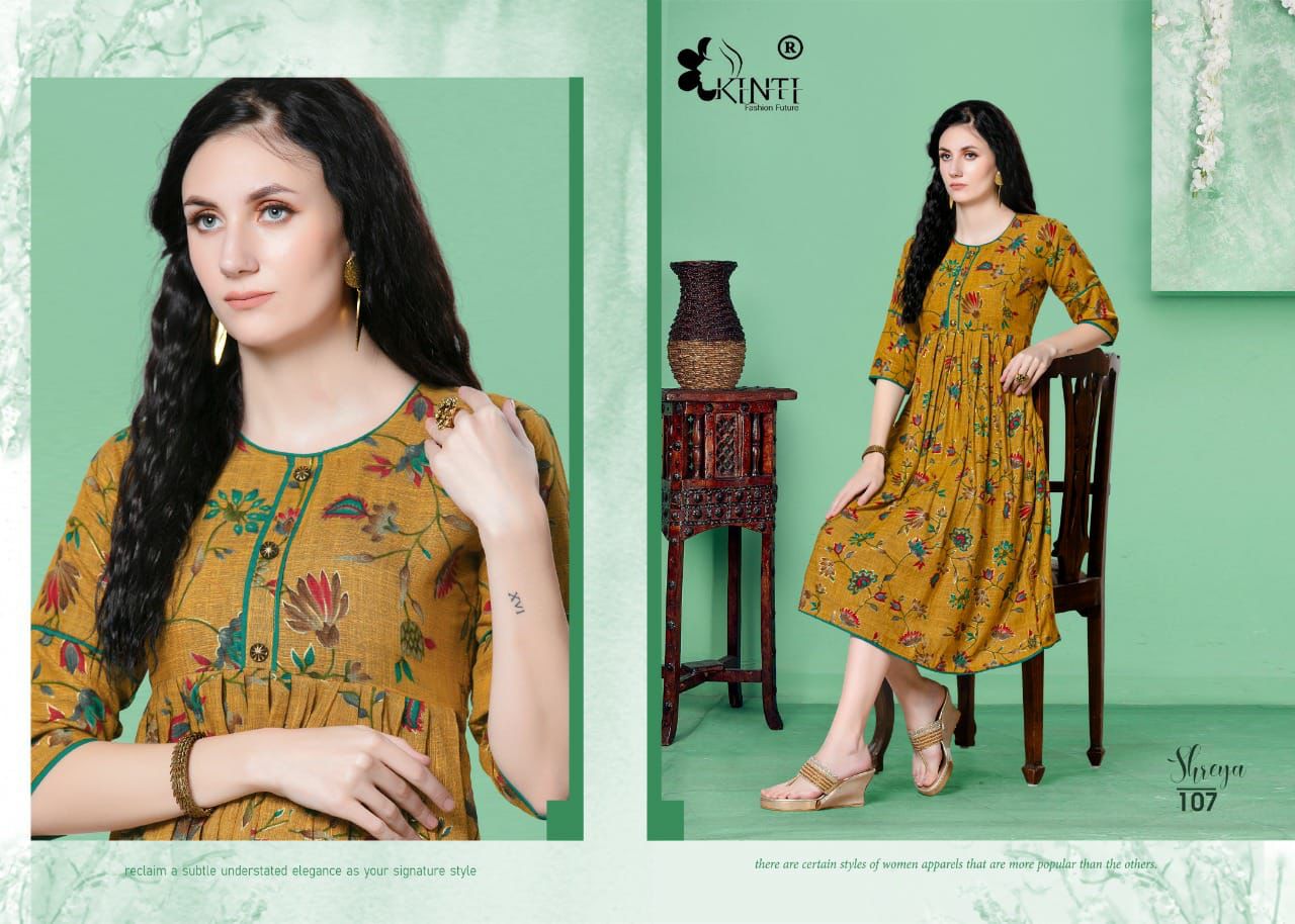 Kinti Shreya Ethnic Wear Latest Designer Anarkali Kurti Collection